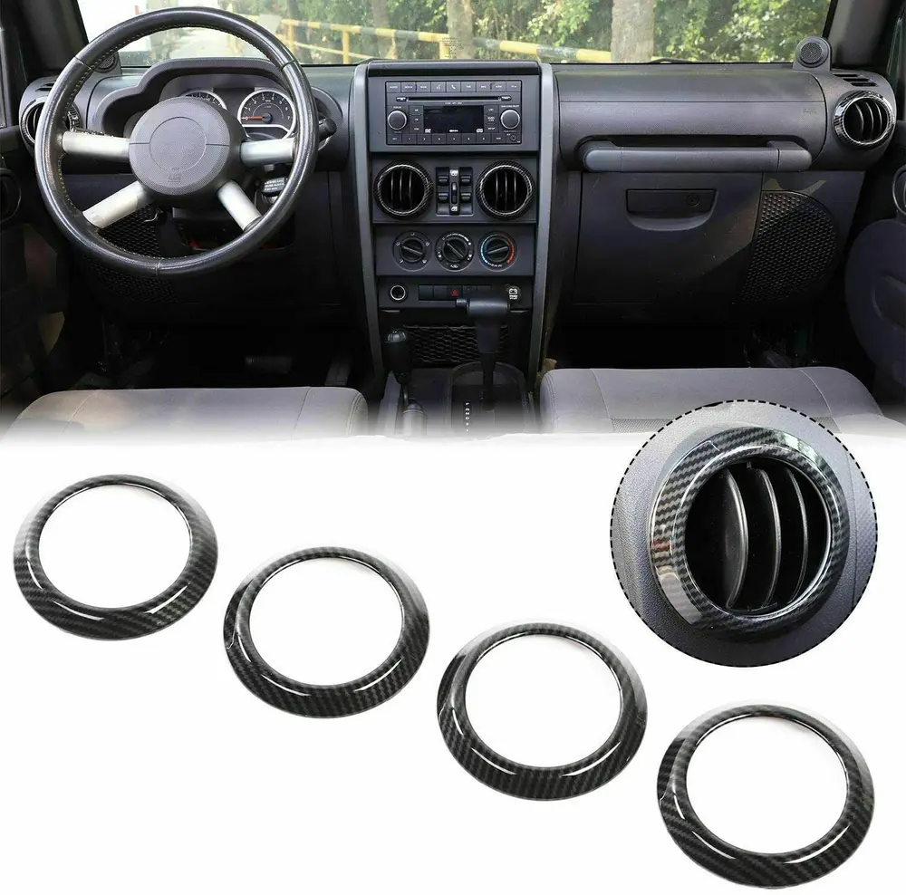 For 2007-2010 Jeep Wrangler JK 14x Steering Wheel Dashboard Air Outlet Vent Trim - Image 4