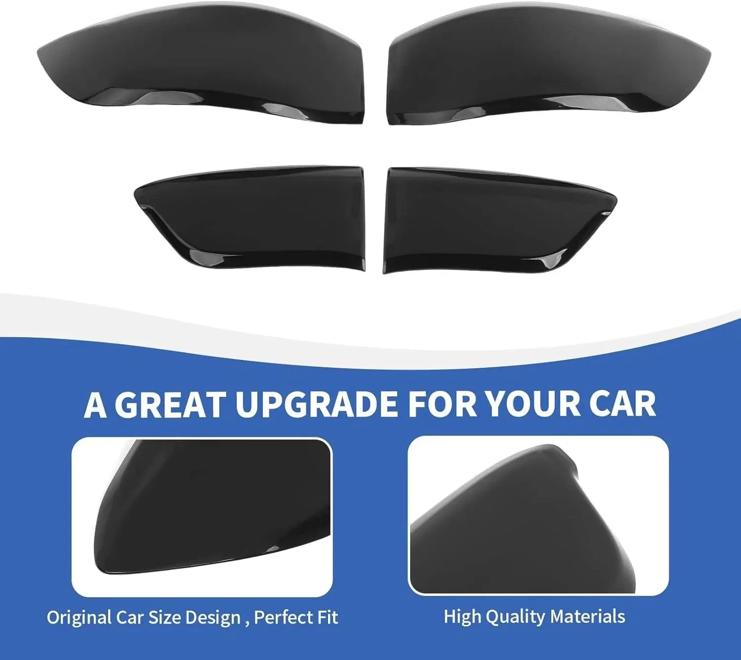 For 2017-2025 Jeep Compass Rear Tail Light Lamp Cover Trim (4 pcs) - Image 5