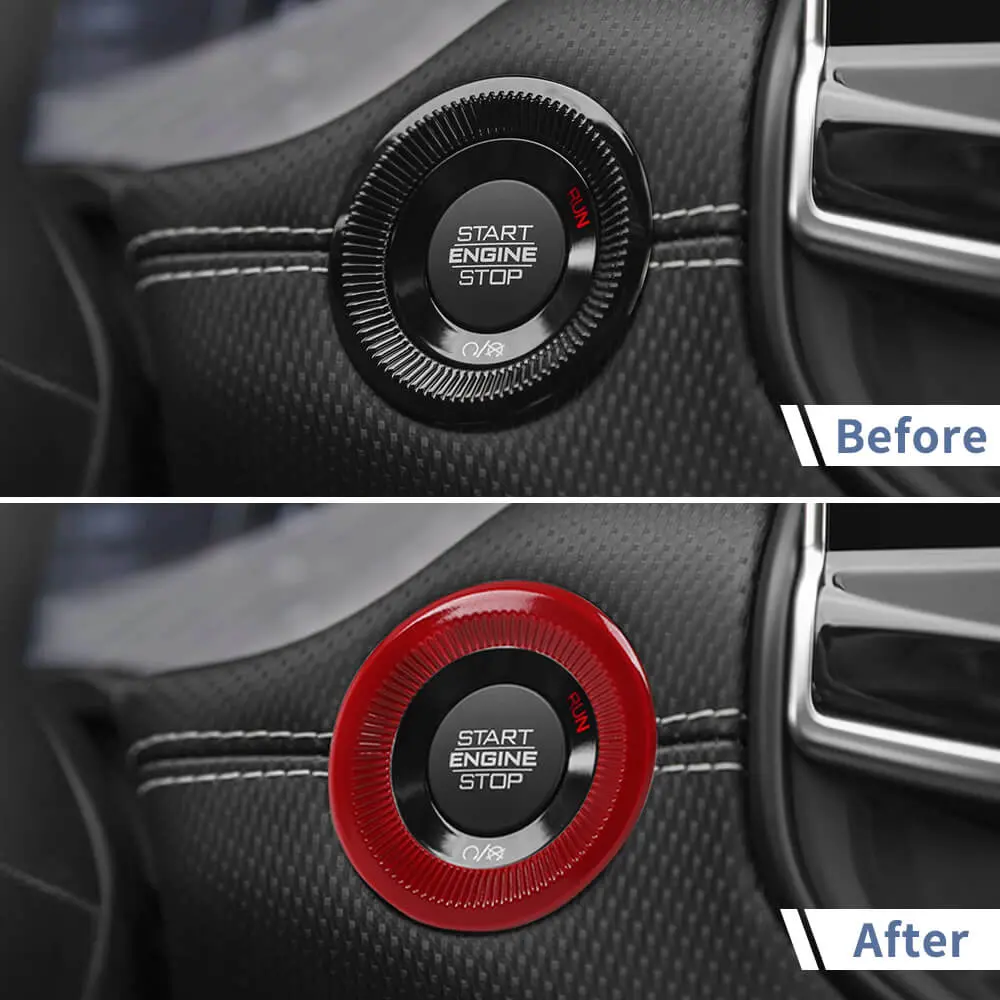 For 2021-2025 Jeep Compass Interior One-Button Start Switch Cover Trim - Image 2