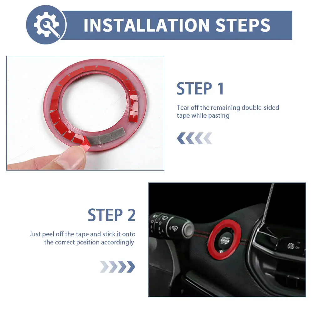 For 2021-2025 Jeep Compass Interior One-Button Start Switch Cover Trim - Image 6