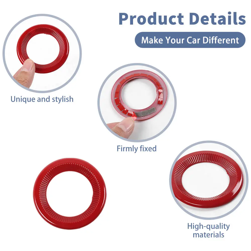 For 2021-2025 Jeep Compass Interior One-Button Start Switch Cover Trim - Image 9