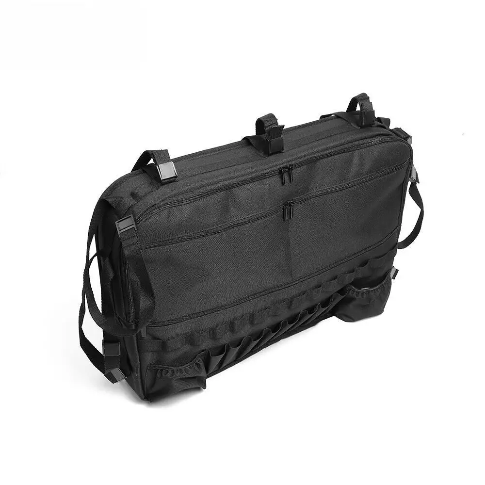 For 2007-2018 Jeep Wrangler JL JK 2PCS Rear Trunk Anti-roll Storage bag Organizer Black - Image 3
