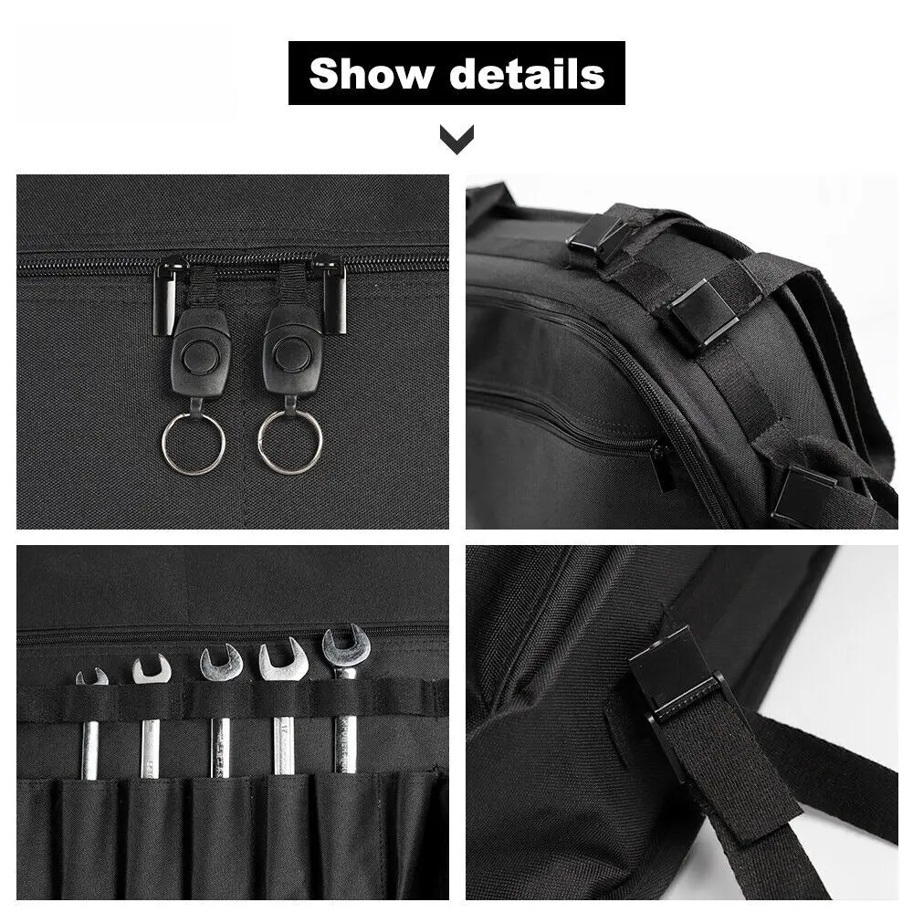 For 2007-2018 Jeep Wrangler JL JK 2PCS Rear Trunk Anti-roll Storage bag Organizer Black - Image 5