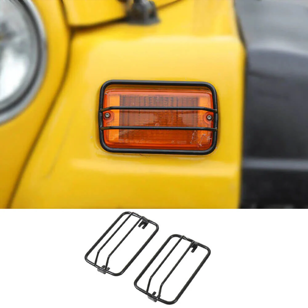For 1997-2006 Jeep Wrangler TJ 2pcs Wheel Eyebrow Turn Signal Light Guards