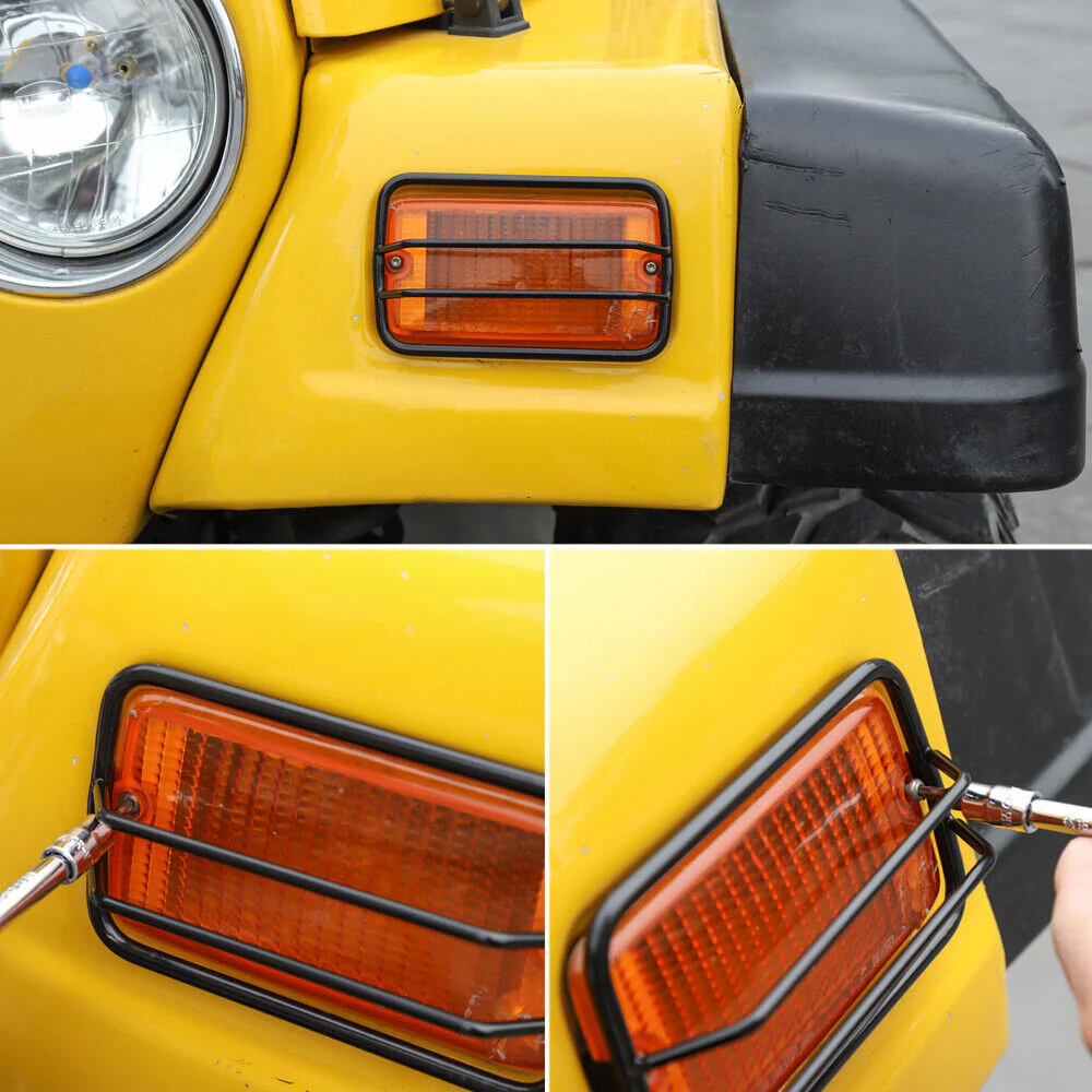For 1997-2006 Jeep Wrangler TJ 2pcs Wheel Eyebrow Turn Signal Light Guards - Image 5
