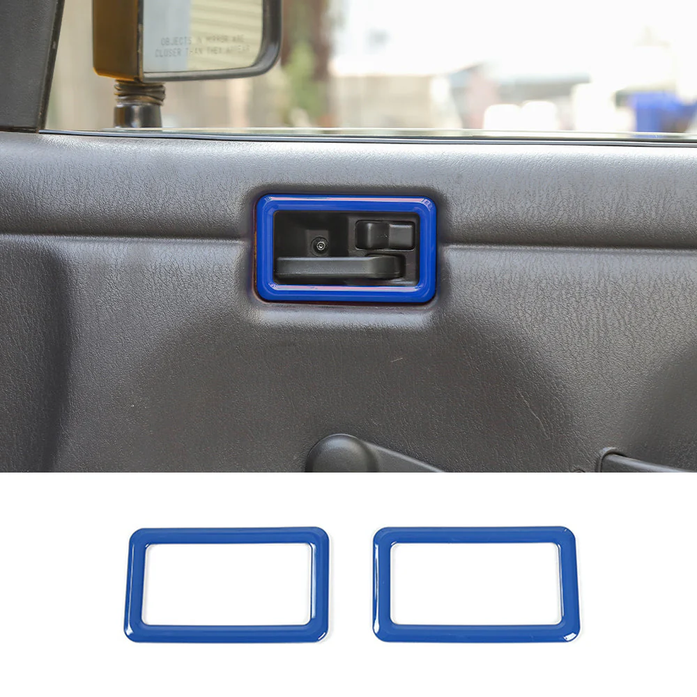 For 1997-06 Jeep Wrangler TJ 2x Car Door Handle Bowl Trim Panel Decor Cover