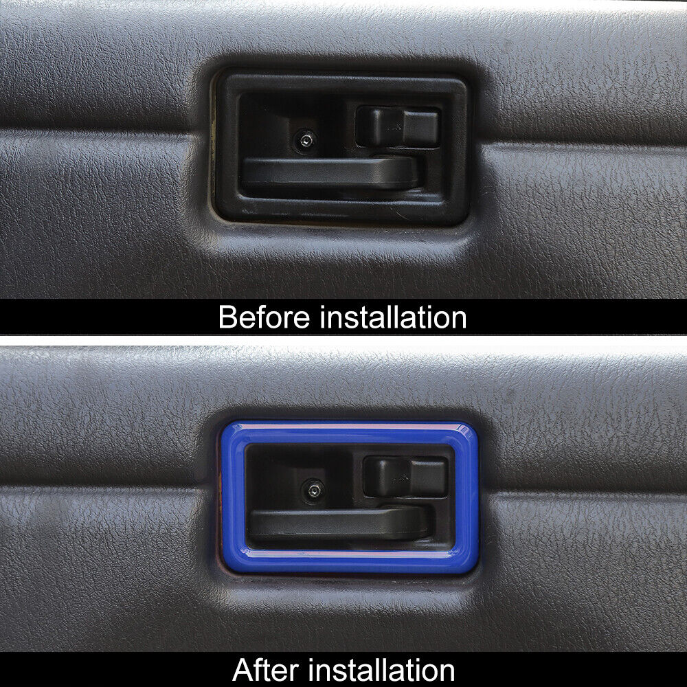 For 1997-06 Jeep Wrangler TJ 2x Car Door Handle Bowl Trim Panel Decor Cover - Image 2