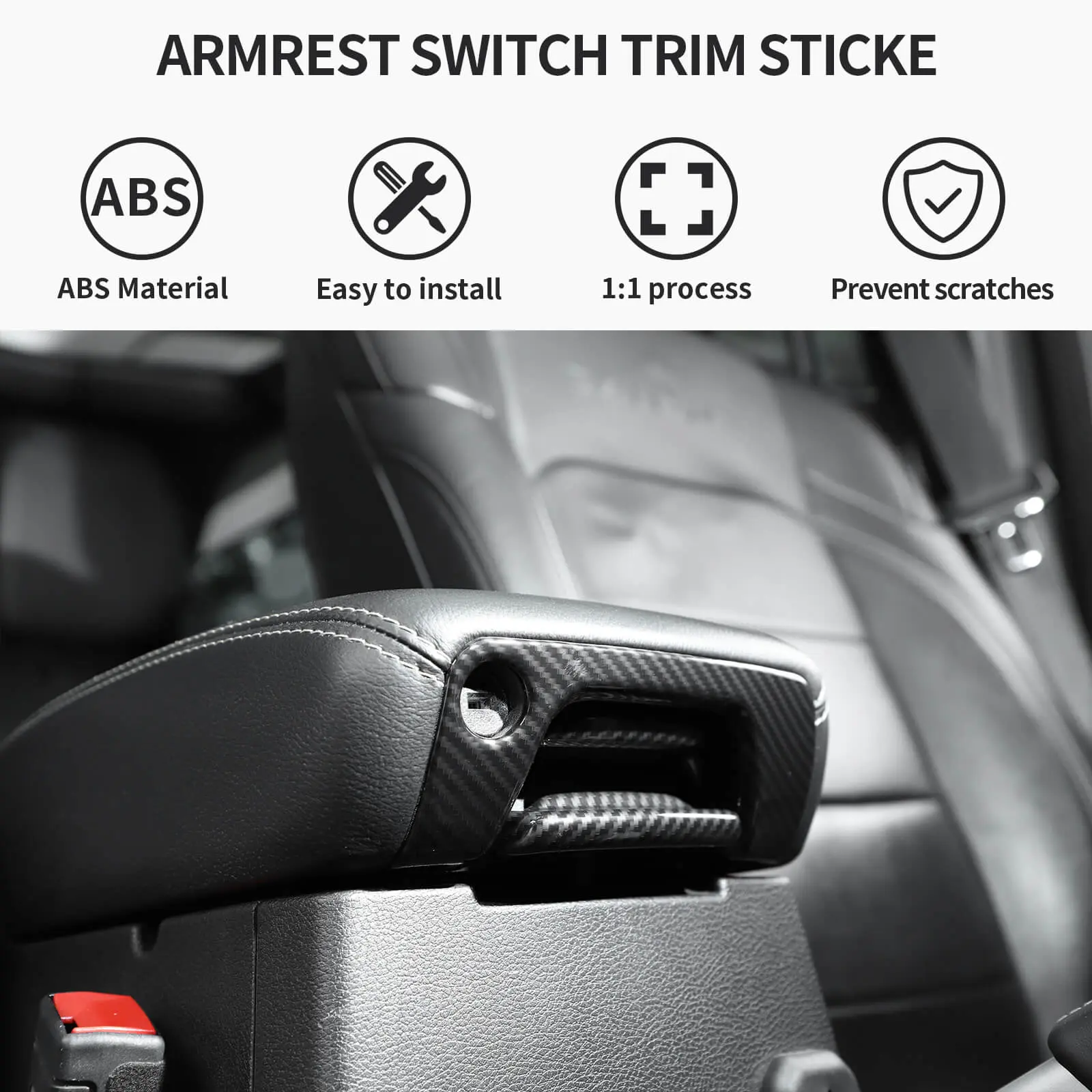 For 2018+ Jeep Wrangler JL & Gladiator JT Armrest Storage Box Switch Trim Cover - Image 6