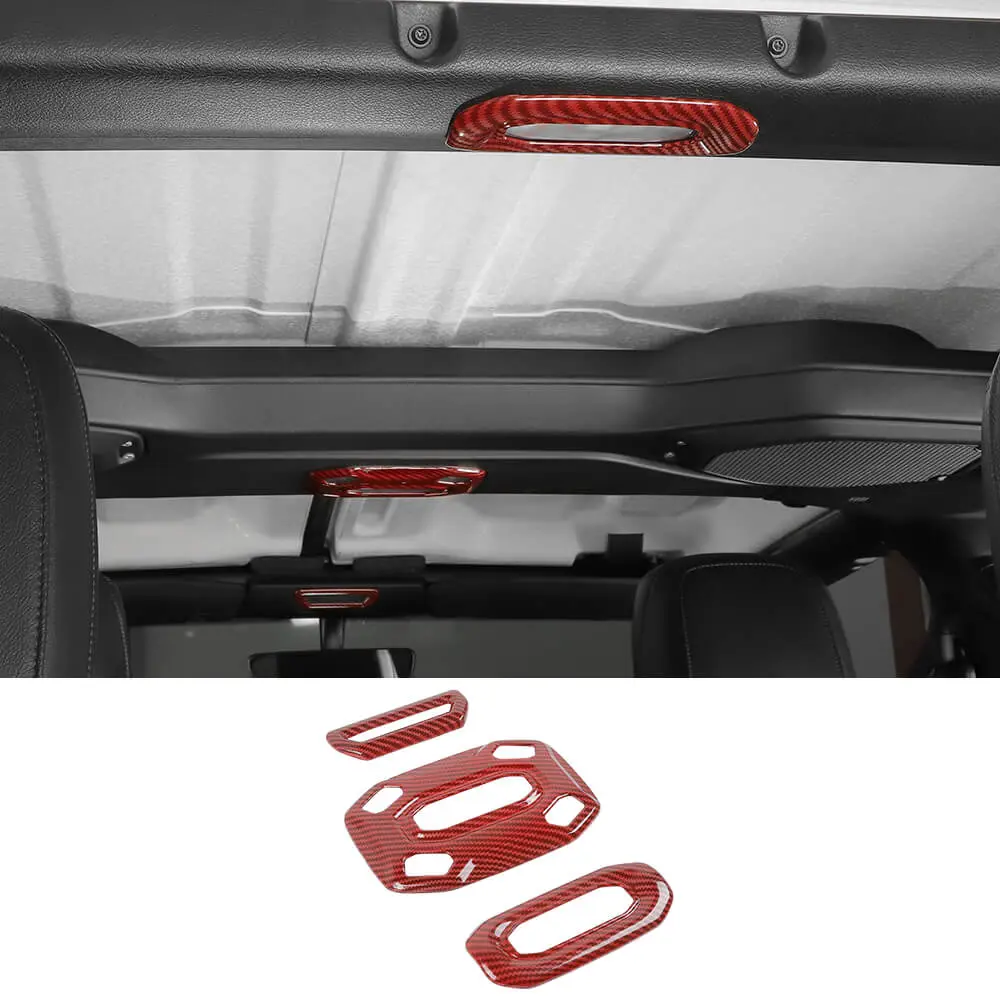 For 2018–2023 Jeep Wrangler JL & Gladiator JT 3-Piece Interior Reading Light Lamp Panel Frame Trim Cover - Image 11