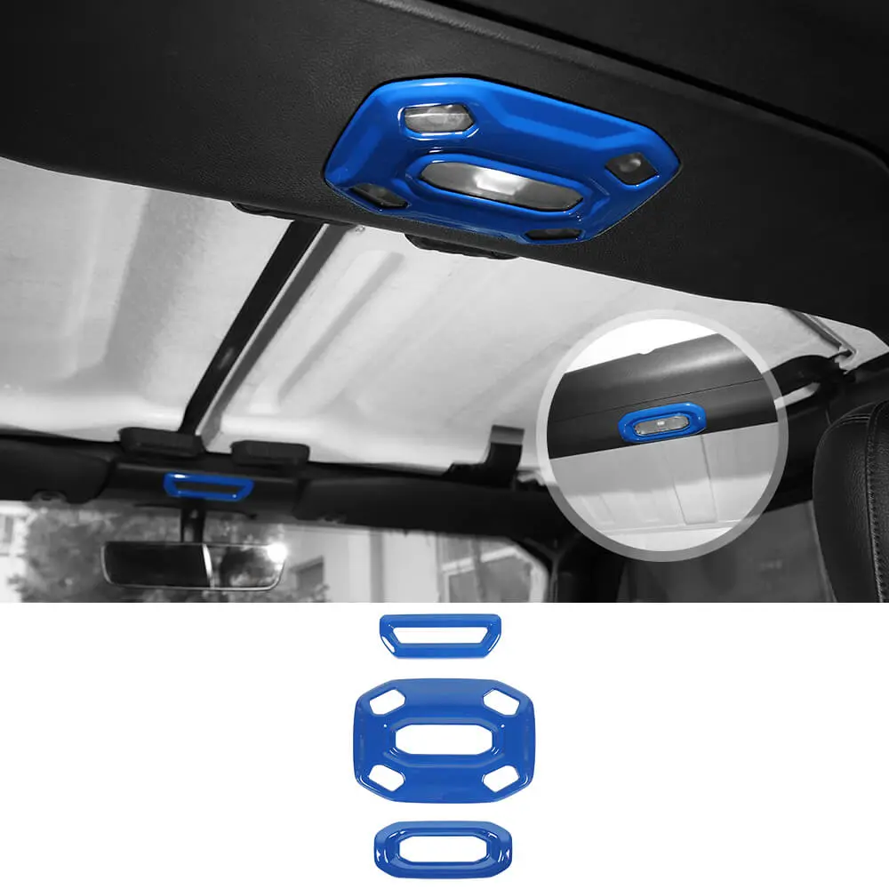 For 2018–2023 Jeep Wrangler JL & Gladiator JT 3-Piece Interior Reading Light Lamp Panel Frame Trim Cover - Image 14