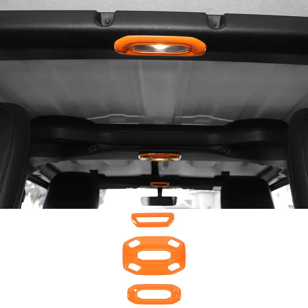 For 2018–2023 Jeep Wrangler JL & Gladiator JT 3-Piece Interior Reading Light Lamp Panel Frame Trim Cover - Image 15