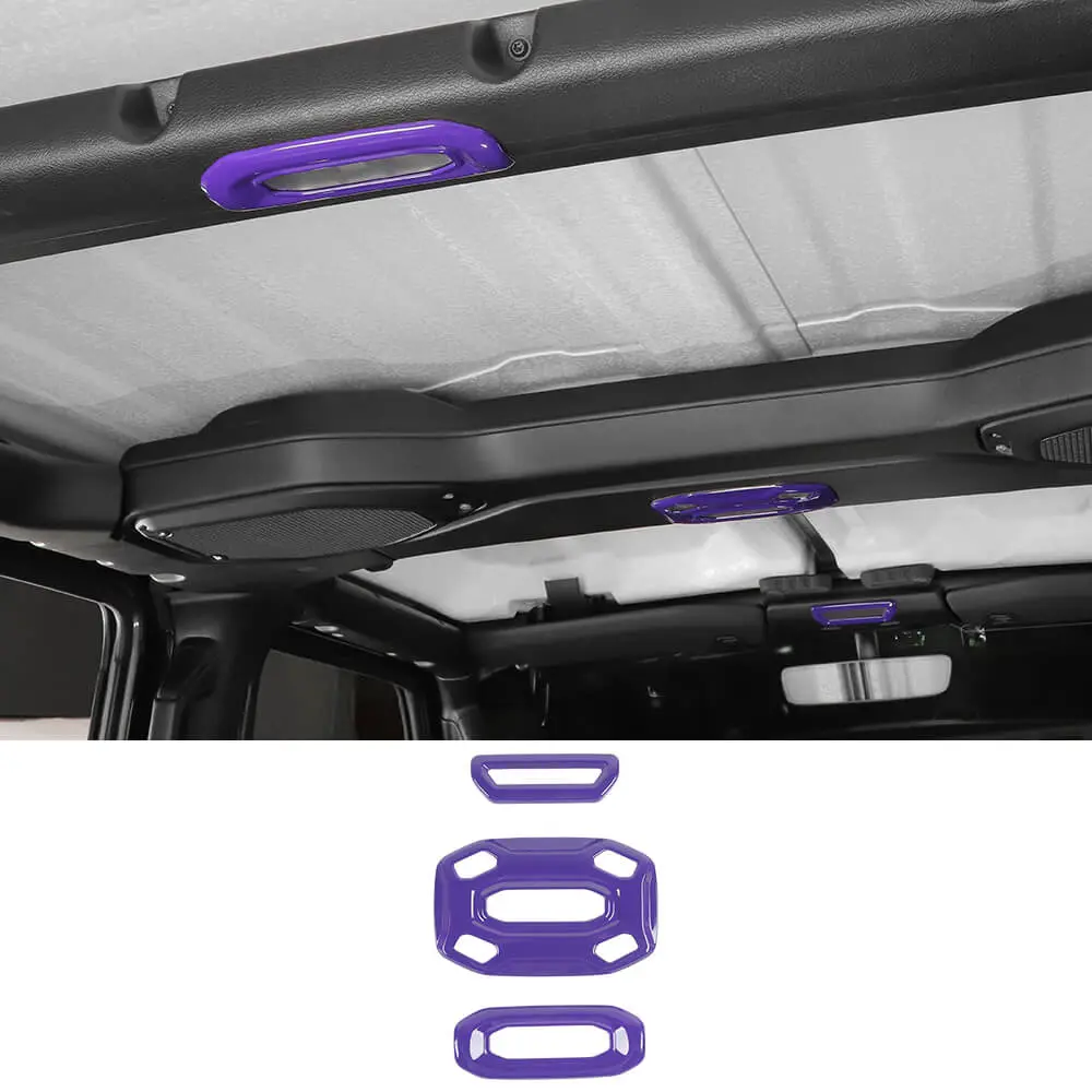 For 2018–2023 Jeep Wrangler JL & Gladiator JT 3-Piece Interior Reading Light Lamp Panel Frame Trim Cover - Image 18
