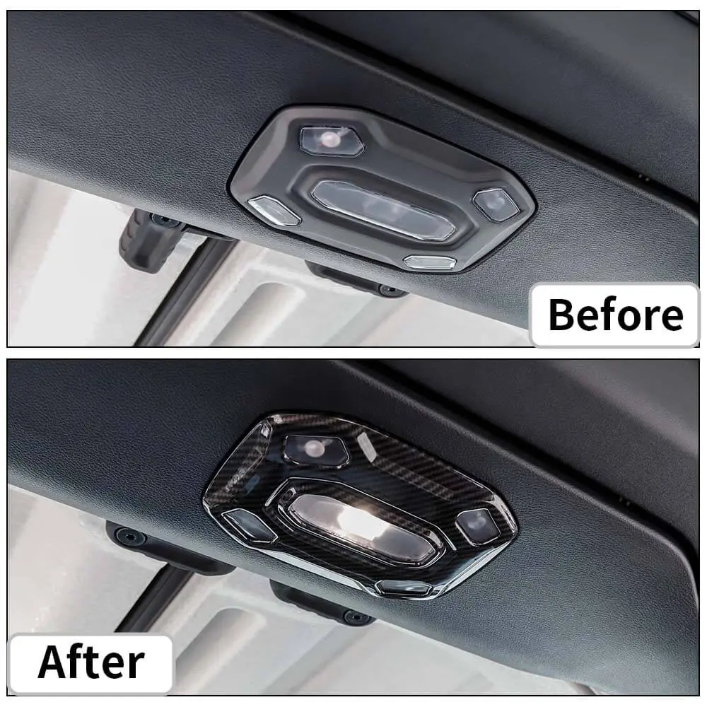 For 2018–2023 Jeep Wrangler JL & Gladiator JT 3-Piece Interior Reading Light Lamp Panel Frame Trim Cover - Image 2