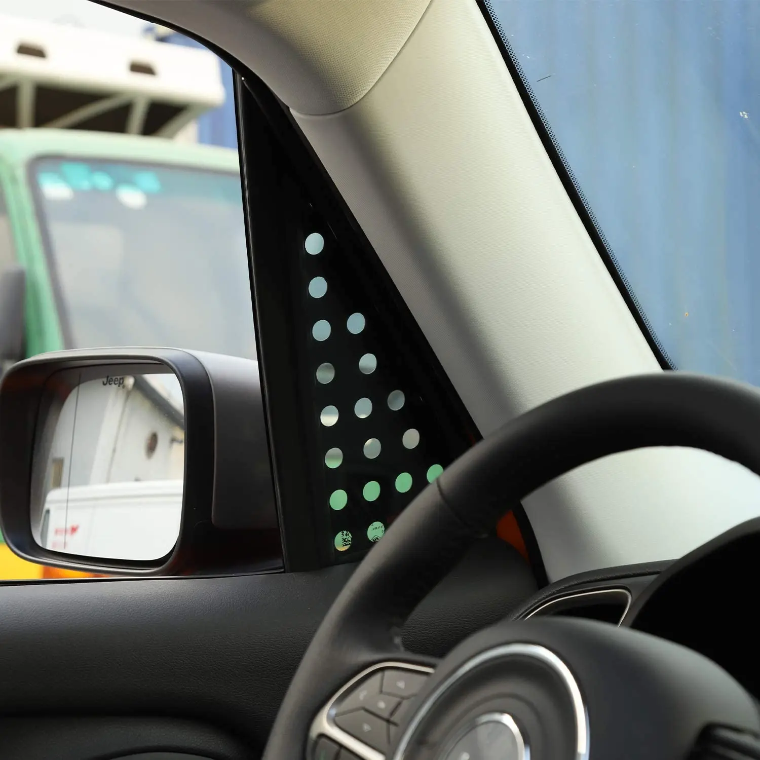 For 2015+ Jeep Renegade Front & Rear Window Triangle Glass Panel Cover Trim 4pcs - Image 5