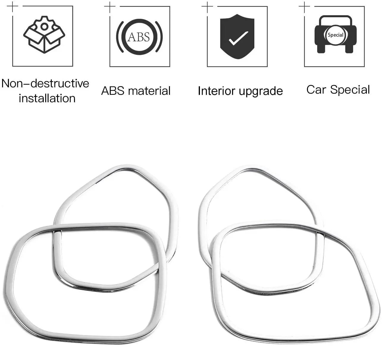 For 2011-2021 Jeep Grand Cherokee WK2 Car Interior Door Speaker Cover Trim 4PCS - Image 8