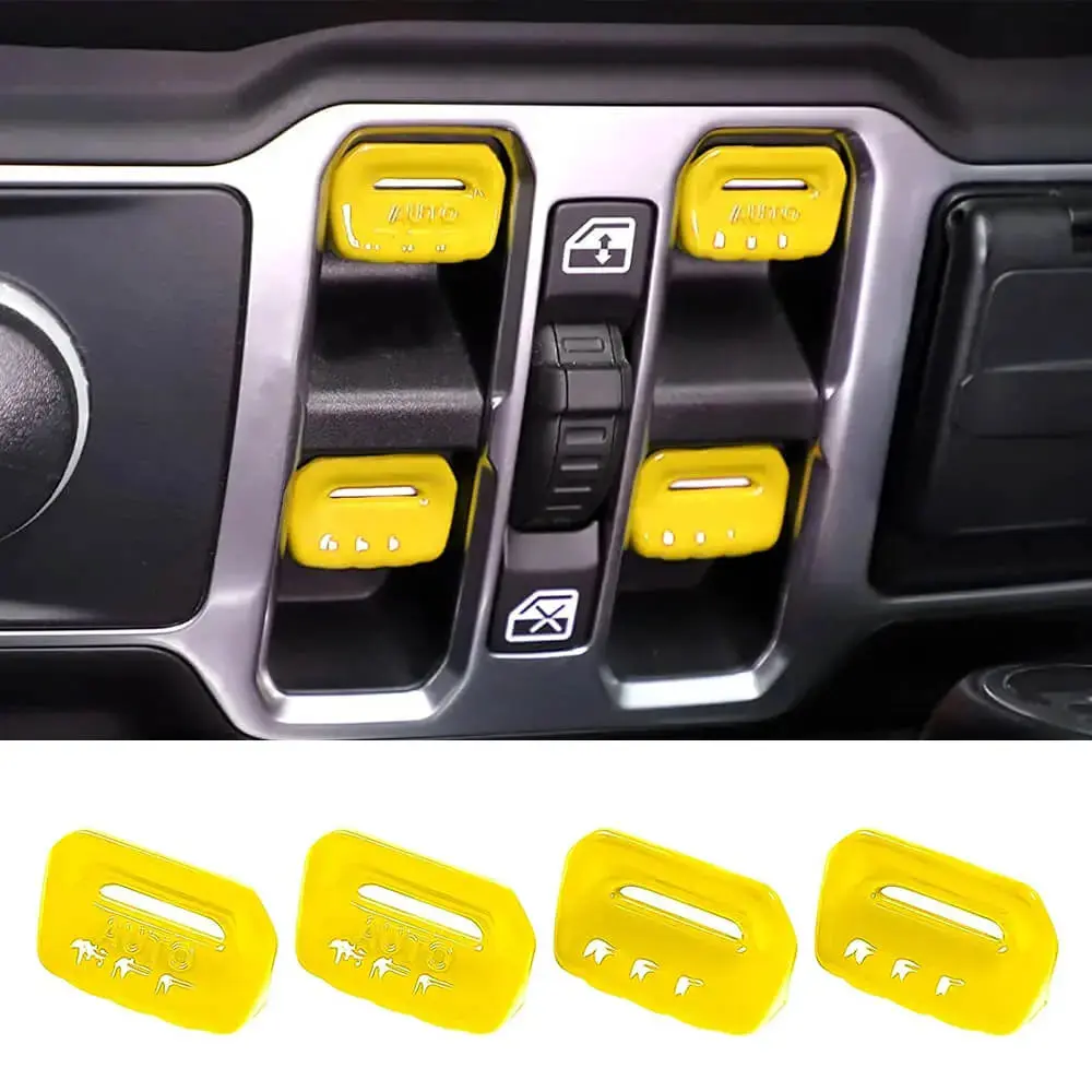 For 2018+ Jeep Wrangler JL JLU Gladiator JT 4PCS Window Switch Button Cover Trim - Image 10