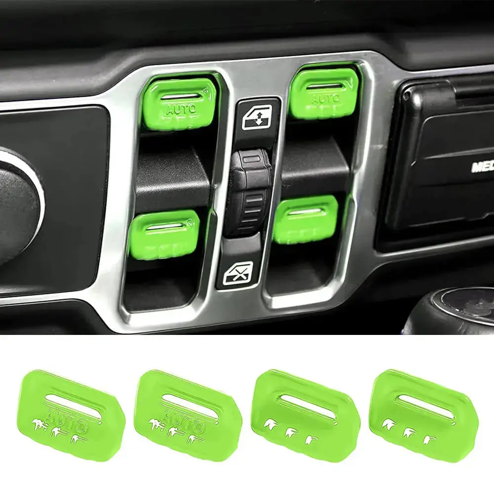 For 2018+ Jeep Wrangler JL JLU Gladiator JT 4PCS Window Switch Button Cover Trim - Image 15