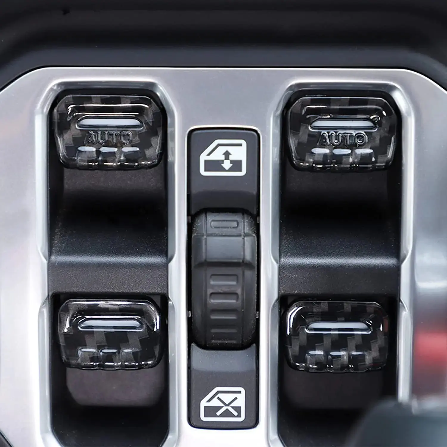 For 2018+ Jeep Wrangler JL JLU Gladiator JT 4PCS Window Switch Button Cover Trim - Image 5