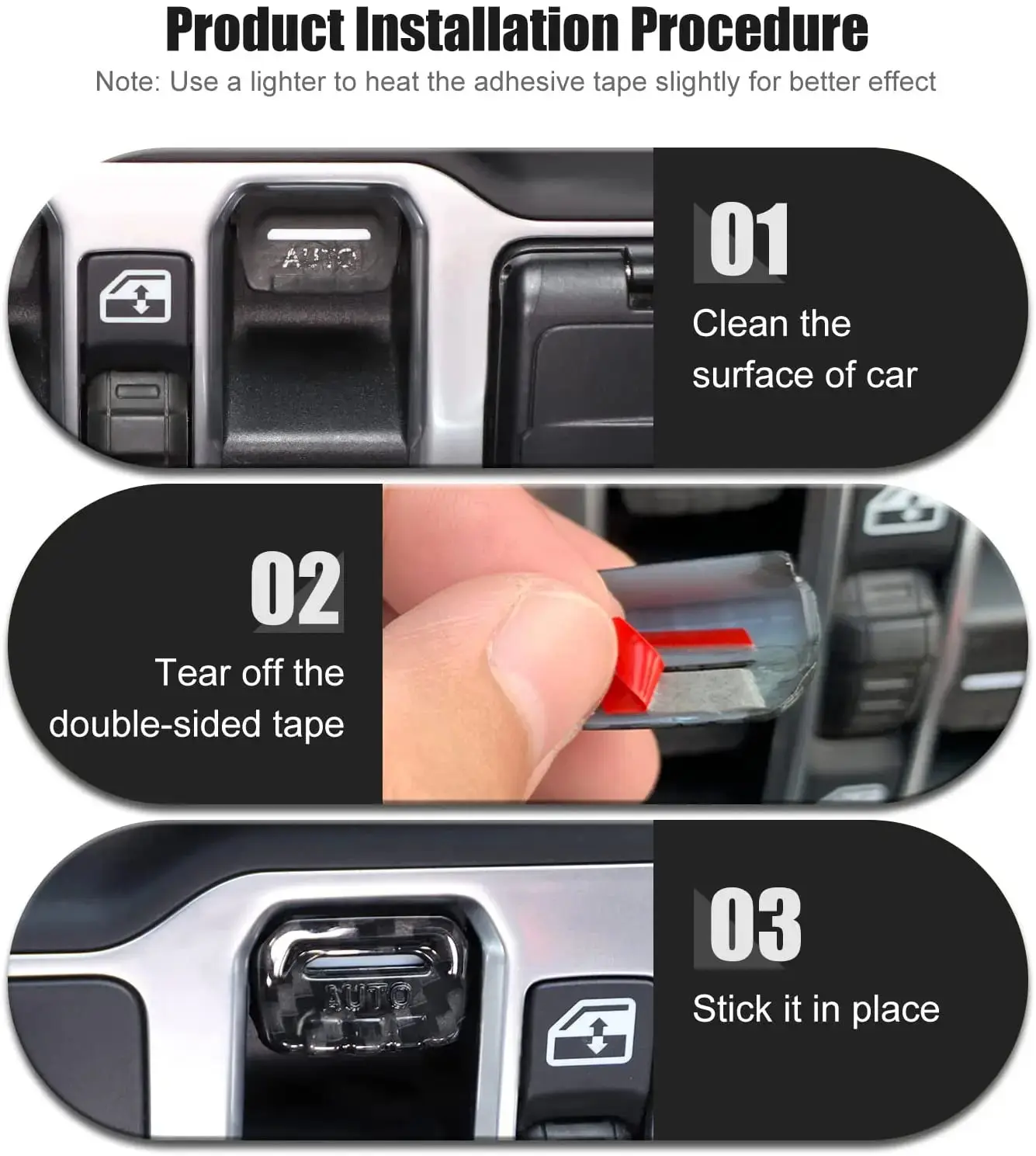 For 2018+ Jeep Wrangler JL JLU Gladiator JT 4PCS Window Switch Button Cover Trim - Image 6
