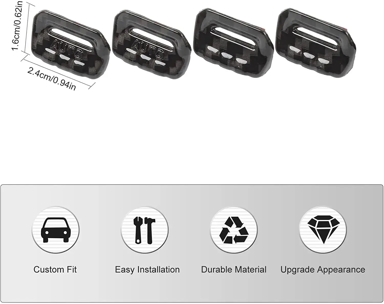 For 2018+ Jeep Wrangler JL JLU Gladiator JT 4PCS Window Switch Button Cover Trim - Image 7