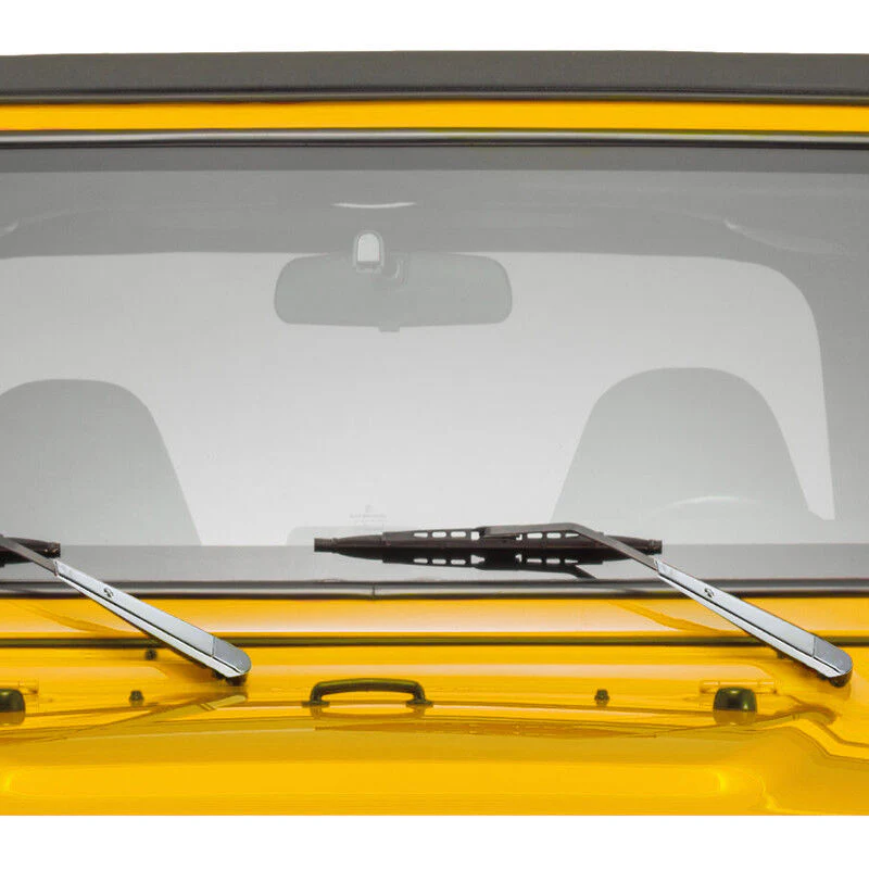 For 1997-2006 Jeep Wrangler TJ 4PCS Front Window Wiper Arm Blade Cover Trim - Image 2