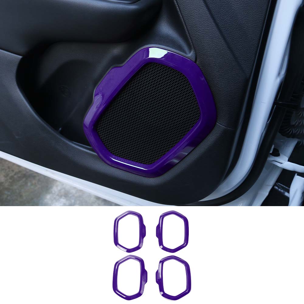 For 2015+ Jeep Renegade 4x Door Sound Speaker Audio Ring Cover Frame Trim - Image 13