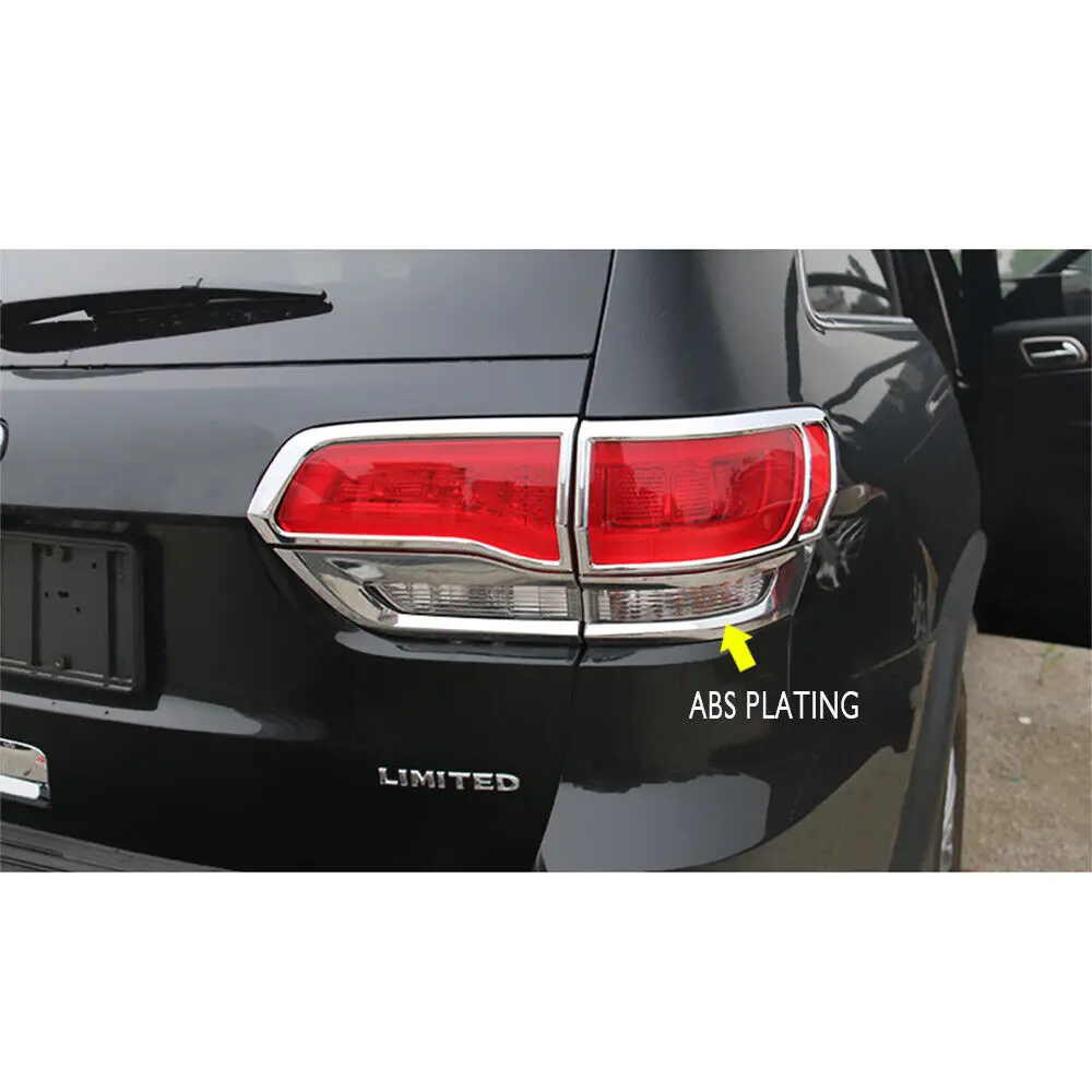 For 2014-2021 Jeep Grand Cherokee WK2 Rear Tail Light Lamp Bezels Trim Frame 4PCS - Image 4