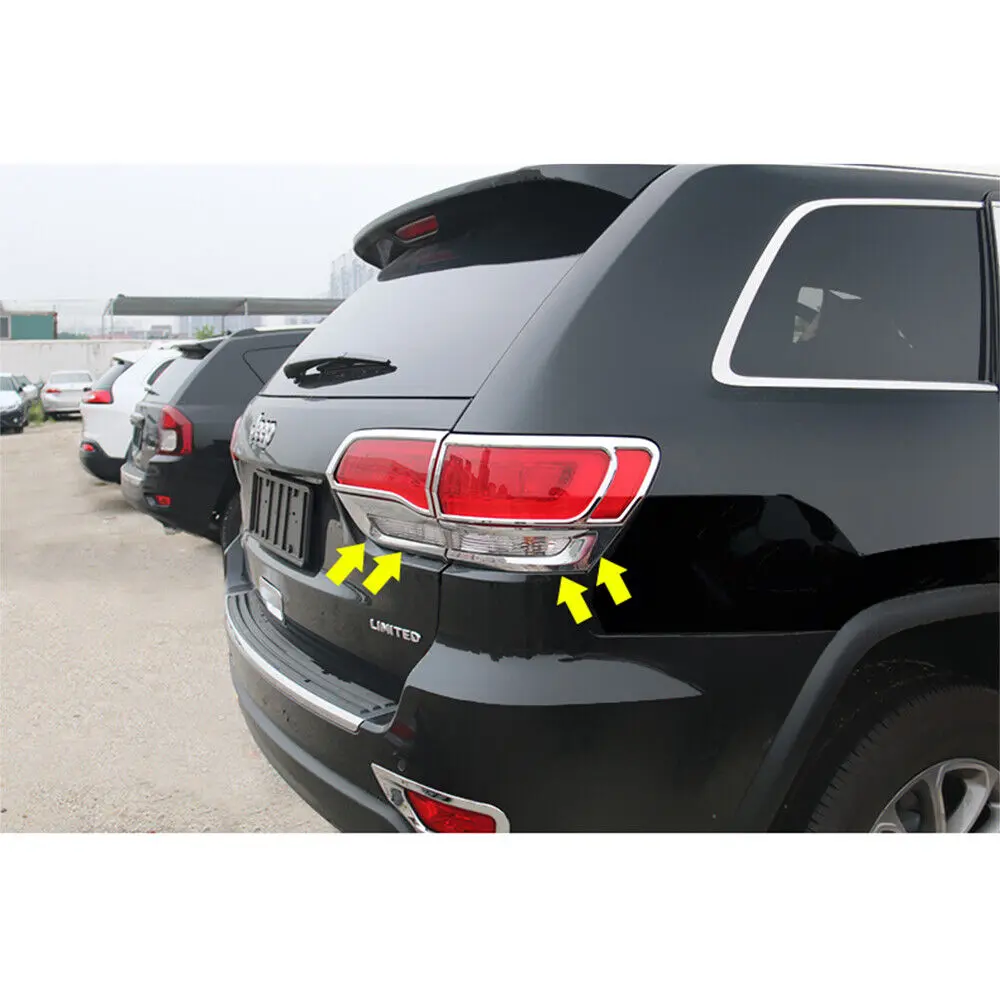 For 2014-2021 Jeep Grand Cherokee WK2 Rear Tail Light Lamp Bezels Trim Frame 4PCS - Image 5