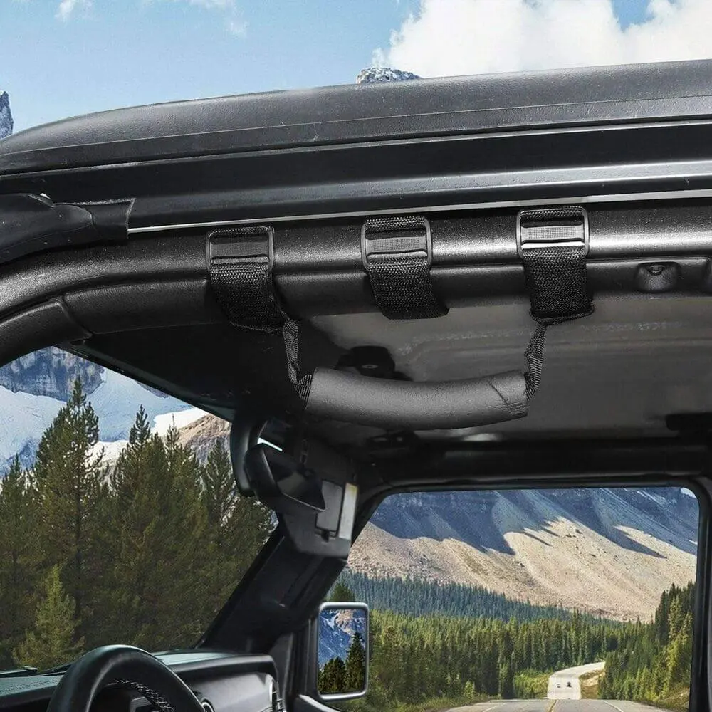 For Jeep Wrangler YJ TJ JK JL JKU 4x Roll Bar Grab Top Handles Grip Wide Oxford - Image 2