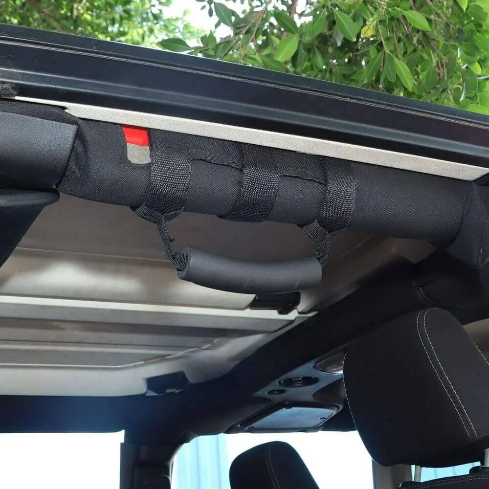 For Jeep Wrangler YJ TJ JK JL JKU 4x Roll Bar Grab Top Handles Grip Wide Oxford - Image 3
