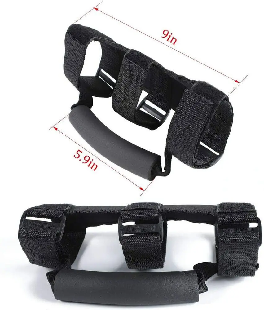 For Jeep Wrangler YJ TJ JK JL JKU 4x Roll Bar Grab Top Handles Grip Wide Oxford - Image 6