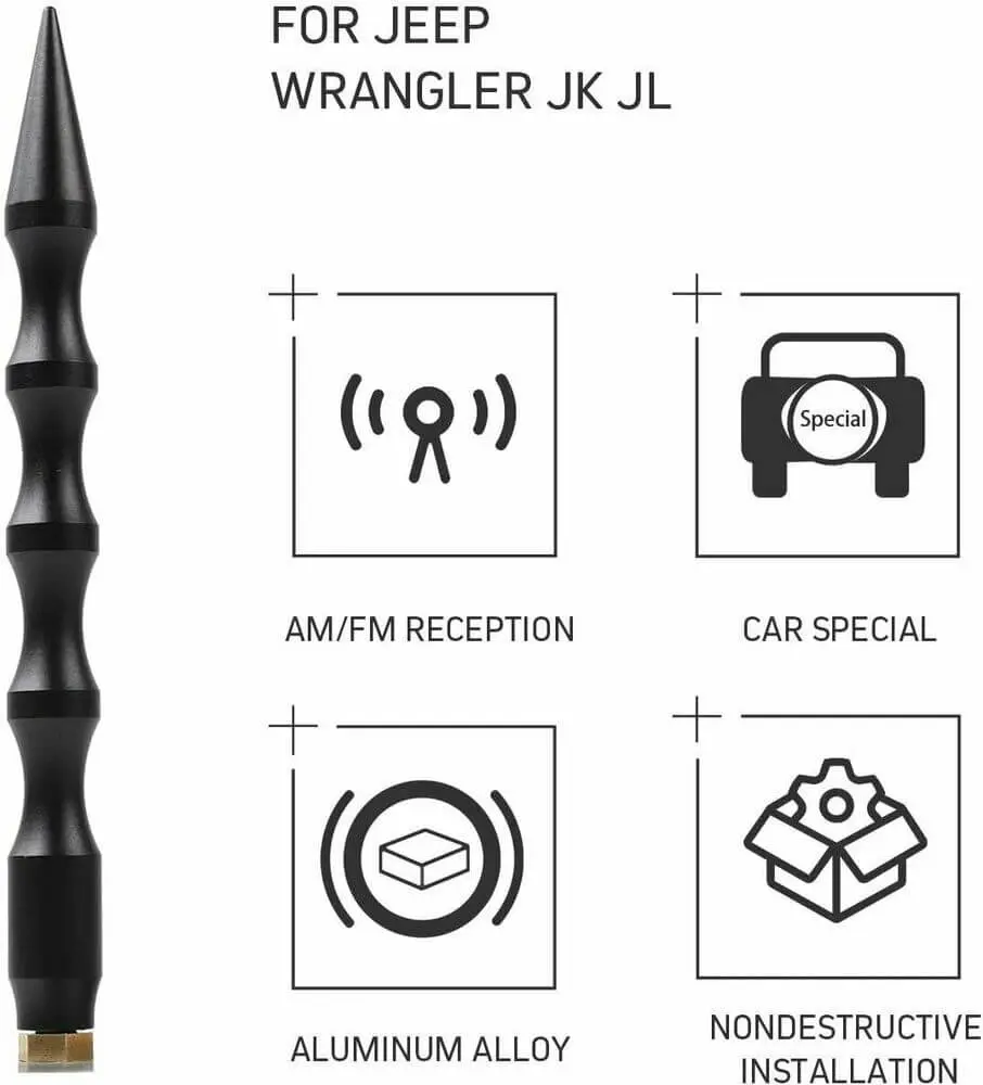 For 2007-2023 Jeep Wrangler JK JL & Gladiator JT 5.9 inch Car Antenna Radio AM FM Antenna - Image 6