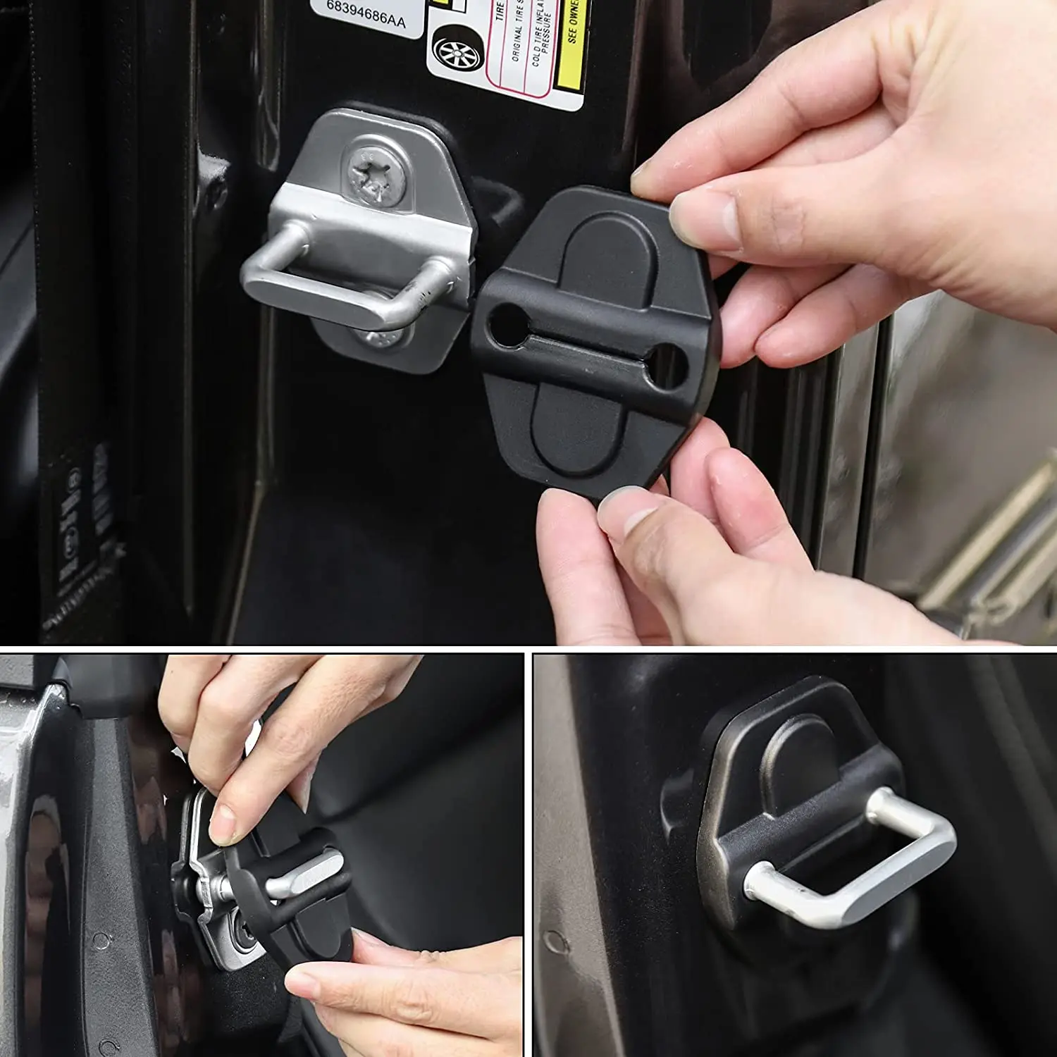 For 2018+ Jeep Wrangler JL JLU, Gladiator JT Door Lock Screw Cover Trim - Image 5