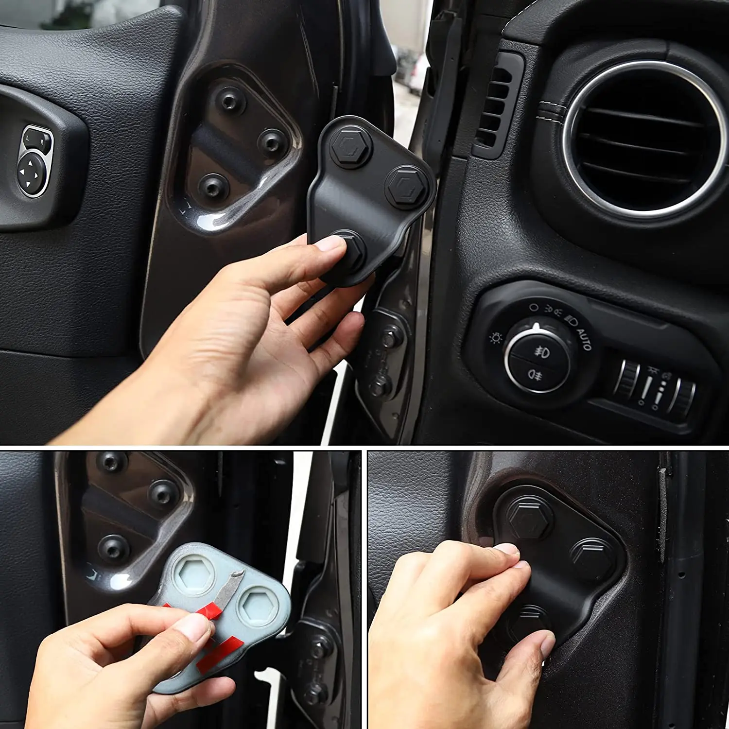 For 2018+ Jeep Wrangler JL JLU, Gladiator JT Door Lock Screw Cover Trim - Image 6