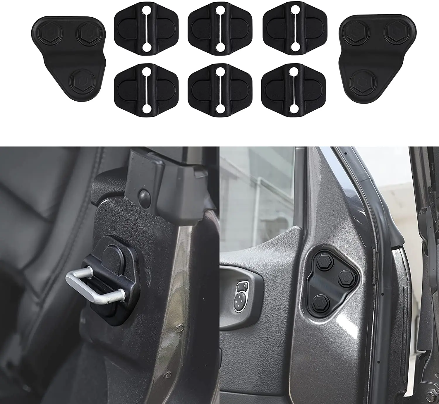 For 2018+ Jeep Wrangler JL JLU, Gladiator JT Door Lock Screw Cover Trim - Image 7