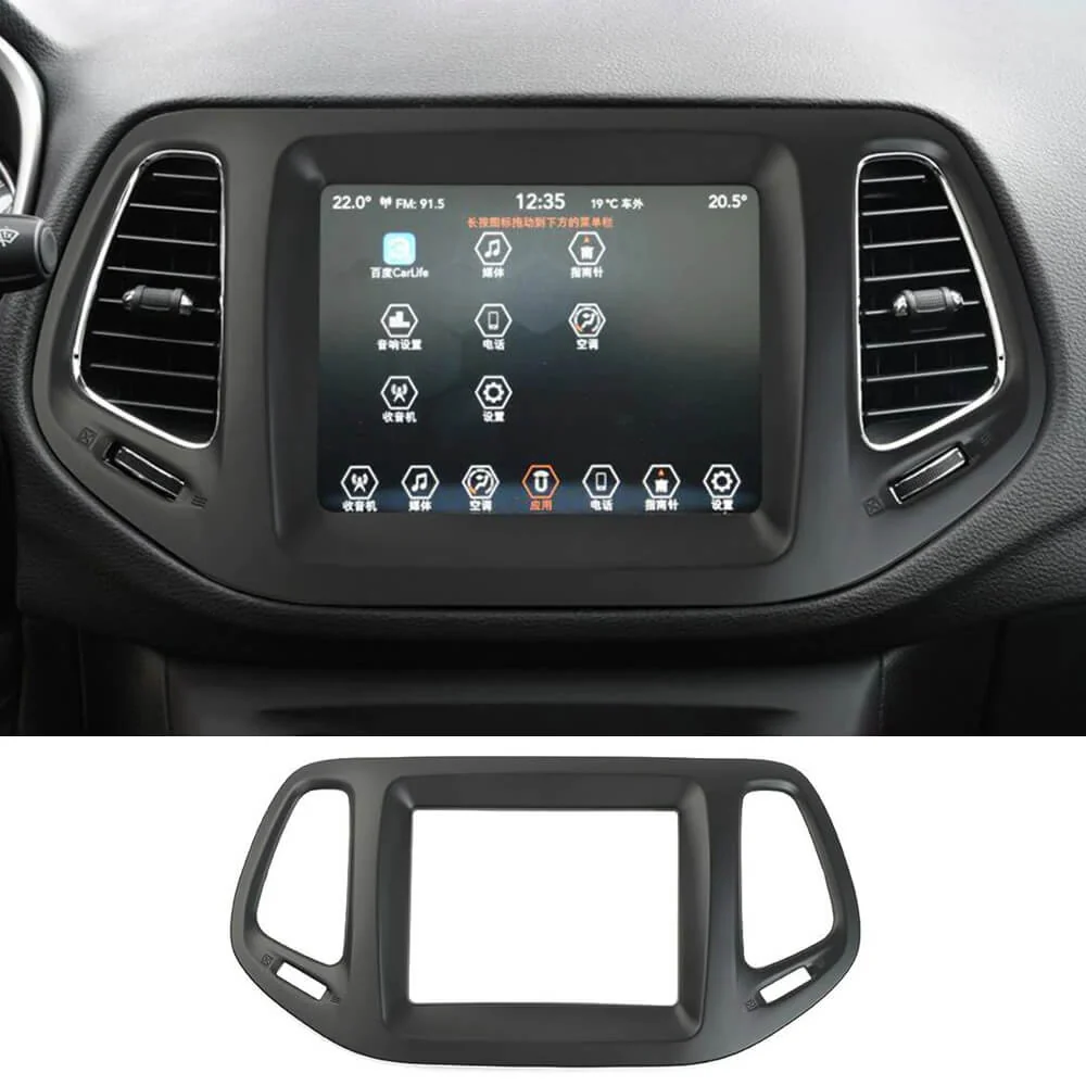 For 2017-2020 Jeep Compass 8.4 Inch Dashboard GPS Navigation Panel Cover Trim