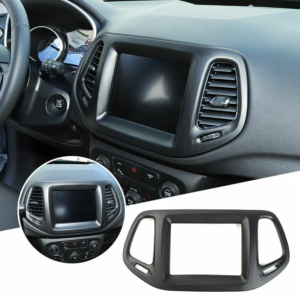 For 2017-2020 Jeep Compass 8.4 Inch Dashboard GPS Navigation Panel Cover Trim - Image 3