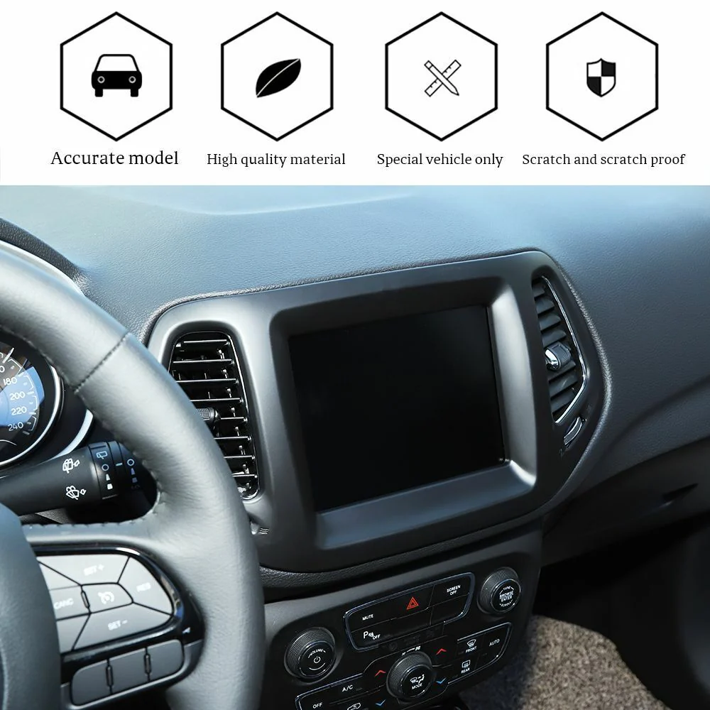 For 2017-2020 Jeep Compass 8.4 Inch Dashboard GPS Navigation Panel Cover Trim - Image 6