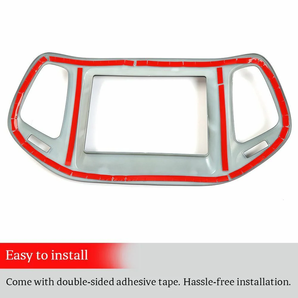 For 2017-2020 Jeep Compass 8.4 Inch Dashboard GPS Navigation Panel Cover Trim - Image 9