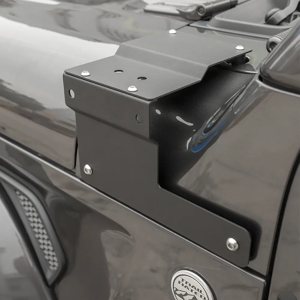 For 2018+ Jeep Wrangler JL JLU, Gladiator JT Car A-Pillar LED Light Mounting Bracket Black 2PCS - Image 4