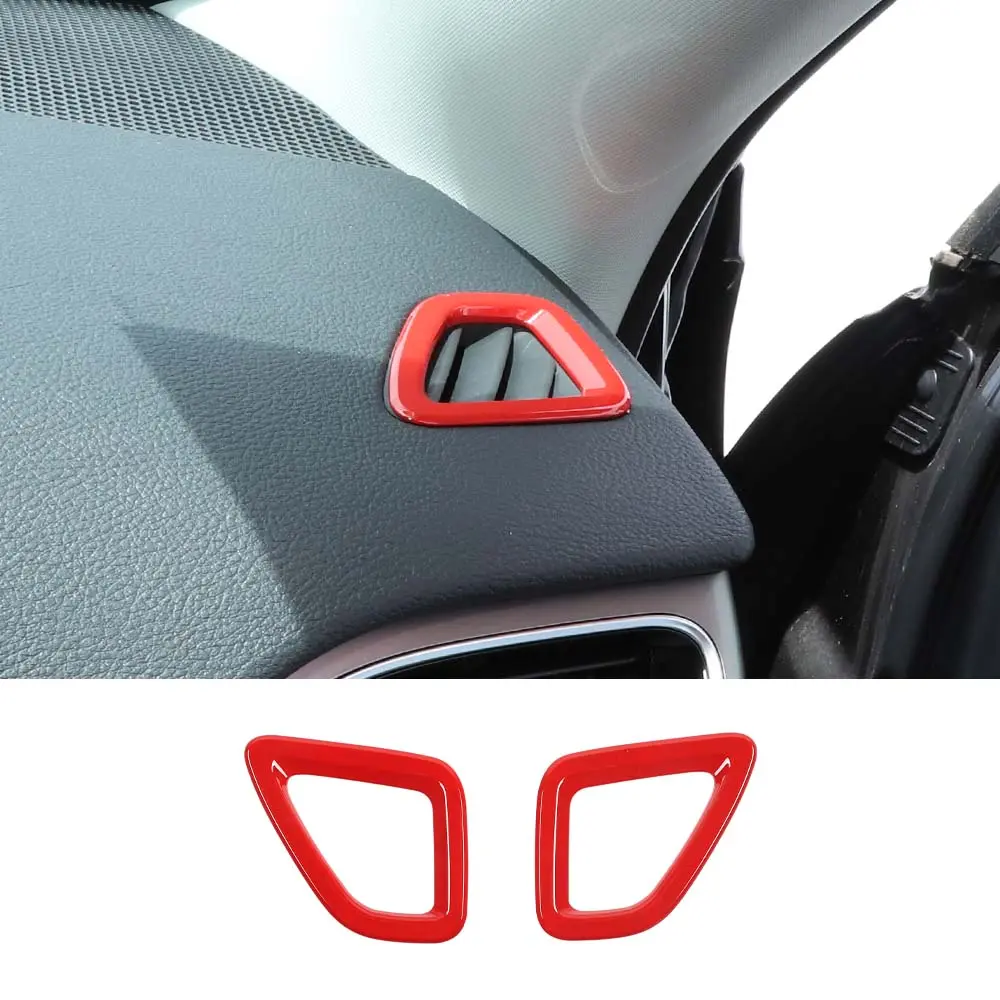 For 2014+ Jeep Cherokee 2pcs Up Vent Decoration Ring Cover Trim - Image 11