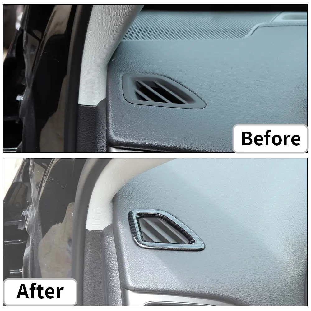 For 2014+ Jeep Cherokee 2pcs Up Vent Decoration Ring Cover Trim - Image 2