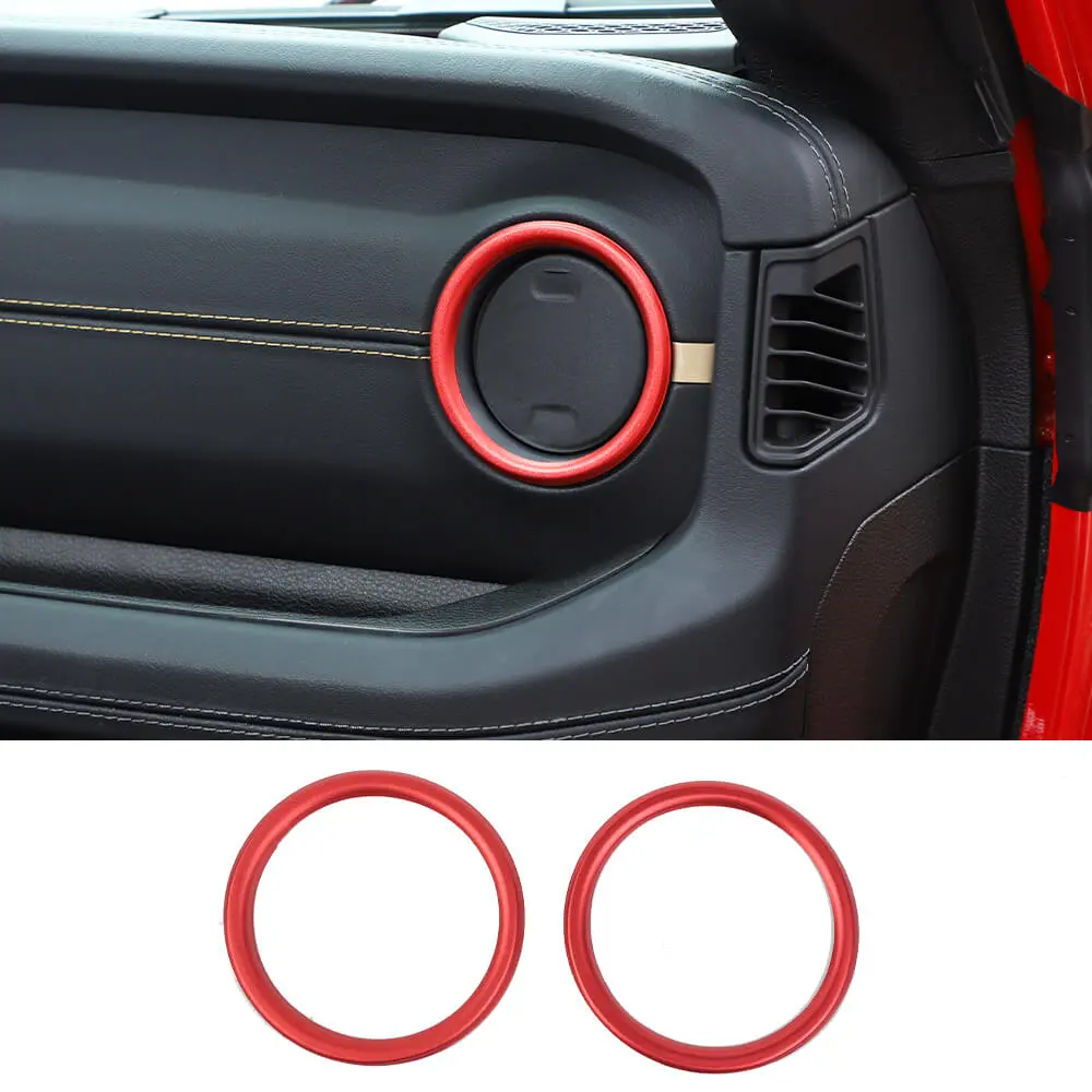For 2024+ Jeep Wrangler JL & Gladiator JT Dashboard Panel Air Conditioning Vent Trim Ring 2PCS Aluminum Alloy