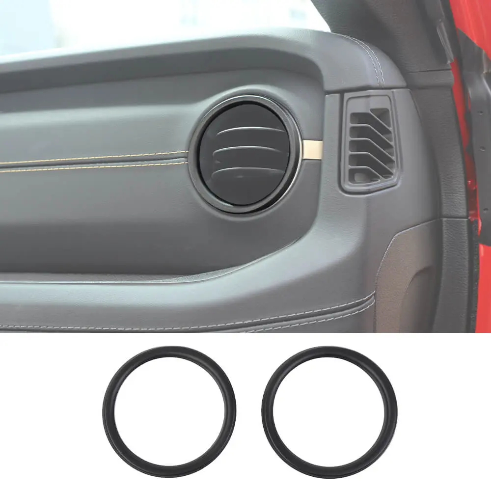 For 2024+ Jeep Wrangler JL & Gladiator JT Dashboard Panel Air Conditioning Vent Trim Ring 2PCS Aluminum Alloy - Image 10