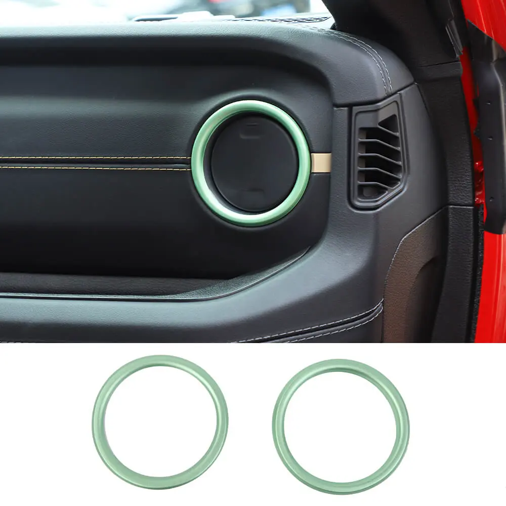For 2024+ Jeep Wrangler JL & Gladiator JT Dashboard Panel Air Conditioning Vent Trim Ring 2PCS Aluminum Alloy - Image 12