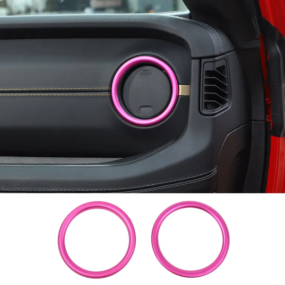 For 2024+ Jeep Wrangler JL & Gladiator JT Dashboard Panel Air Conditioning Vent Trim Ring 2PCS Aluminum Alloy - Image 14