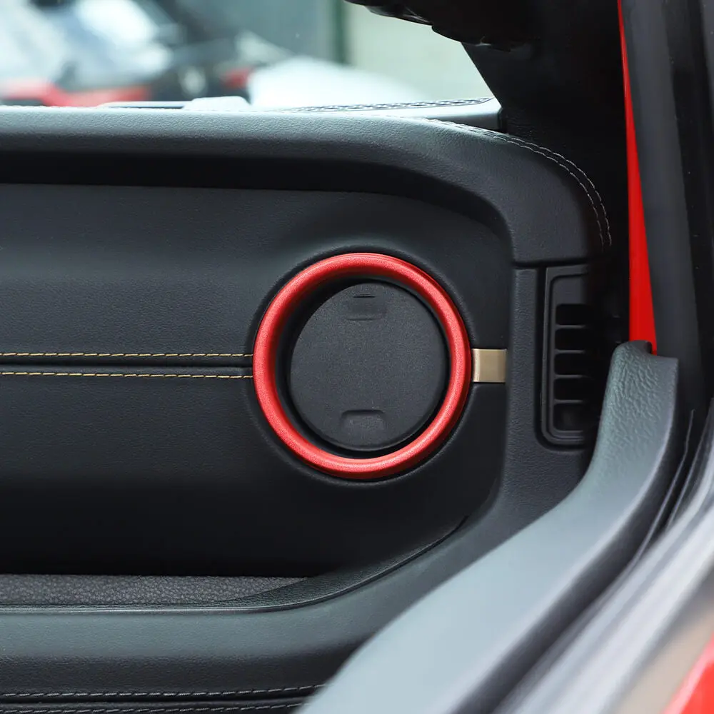For 2024+ Jeep Wrangler JL & Gladiator JT Dashboard Panel Air Conditioning Vent Trim Ring 2PCS Aluminum Alloy - Image 3