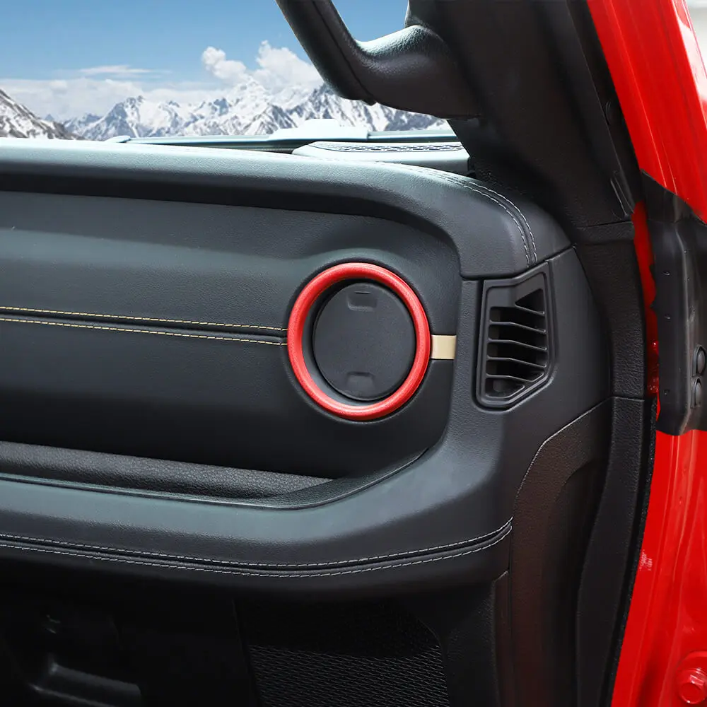 For 2024+ Jeep Wrangler JL & Gladiator JT Dashboard Panel Air Conditioning Vent Trim Ring 2PCS Aluminum Alloy - Image 4