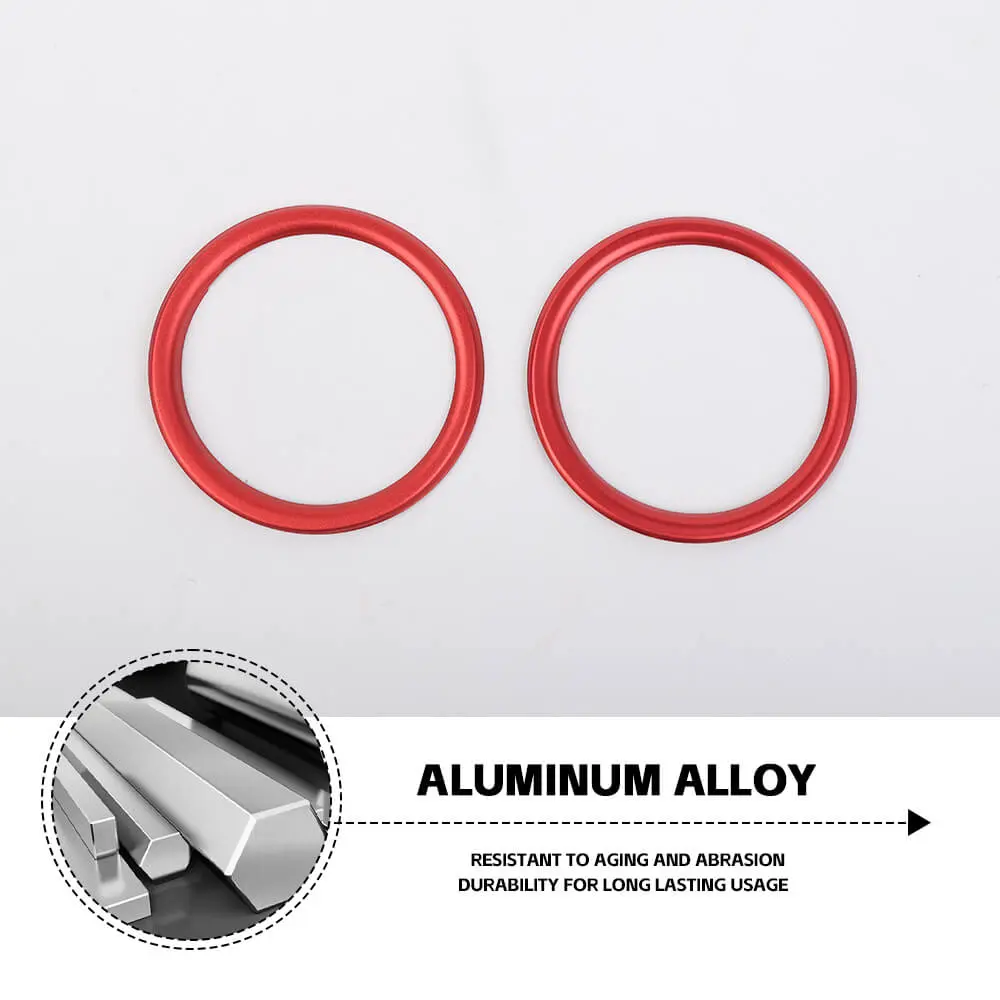 For 2024+ Jeep Wrangler JL & Gladiator JT Dashboard Panel Air Conditioning Vent Trim Ring 2PCS Aluminum Alloy - Image 7