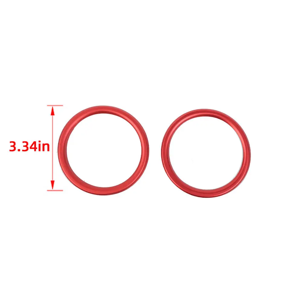 For 2024+ Jeep Wrangler JL & Gladiator JT Dashboard Panel Air Conditioning Vent Trim Ring 2PCS Aluminum Alloy - Image 8